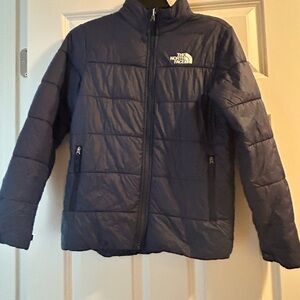 The North Face Dark Blue Quilted Jacket boys